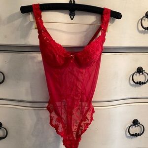Victoria Secret sheer lace bustier bodysuit